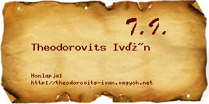 Theodorovits Iván névjegykártya