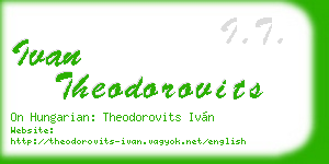 ivan theodorovits business card