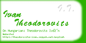 ivan theodorovits business card